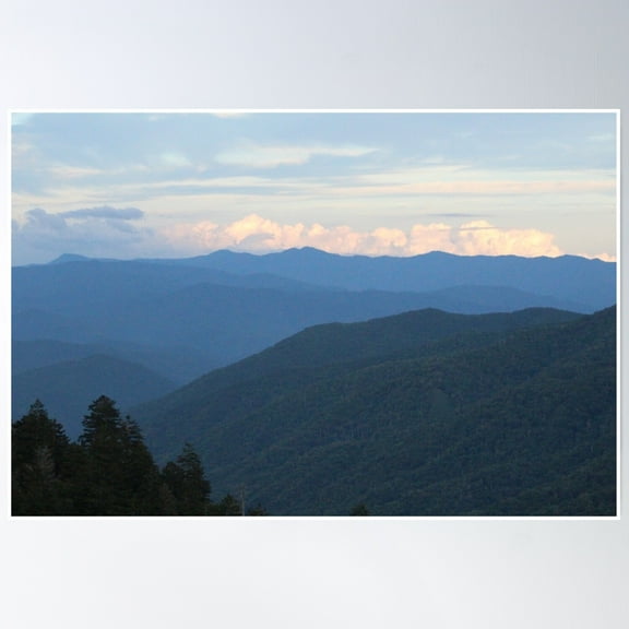 Smokey Mountains Gatlinburg Tennessee Poster Wall Art, Modern Wall Decor, 8x12 UNFRAMED