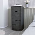 thumbnail image 1 of Smokey Oak 5 Narrow Drawer Dresser, 1 of 7
