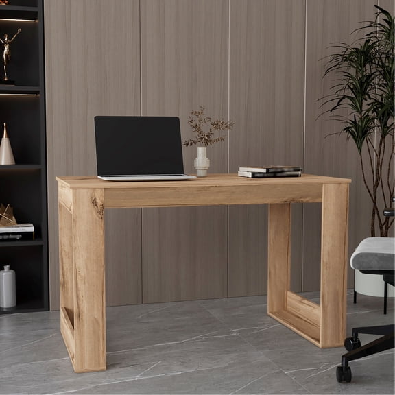 Smokey Oak Desk | Ideal for Remote Learning at Home | Crafted from Particle Board | Provides a Functional Workspace