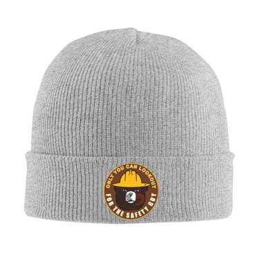 Smokey Bear Knit Beanie - Winter Skull Cap Cuff Hat For Men/Women - One Size Acrylic