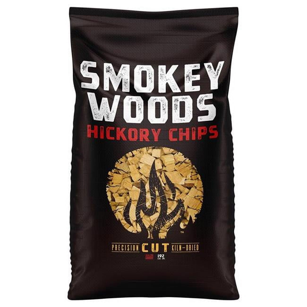 Smokey Woods 8087469 192 cu. in. All Natural Hickory Wood Smoking Chips