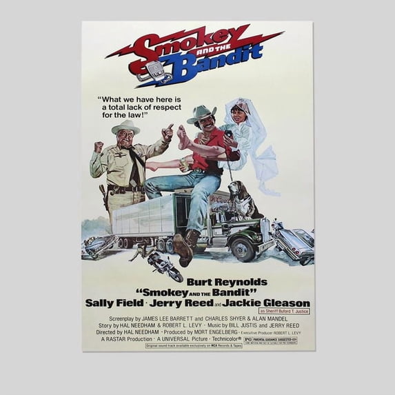 Smokey and The Bandit (1977) Movie Poster Holographic Sequential Numbering for Authenticity Size 24''x36'' - Postora