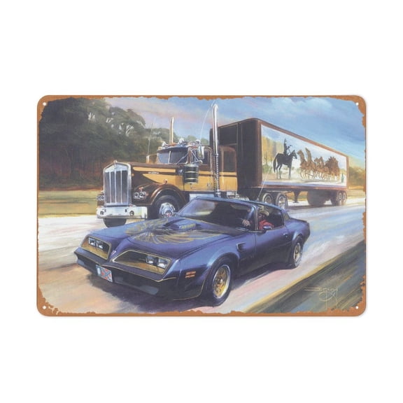 Smokey and the Bandit Funny Movie Poster Retro Metal Sign Vintage Tin Sign for Cafe Bar Man Cave Garage Home Wall Art Decor 12 X 8 inch