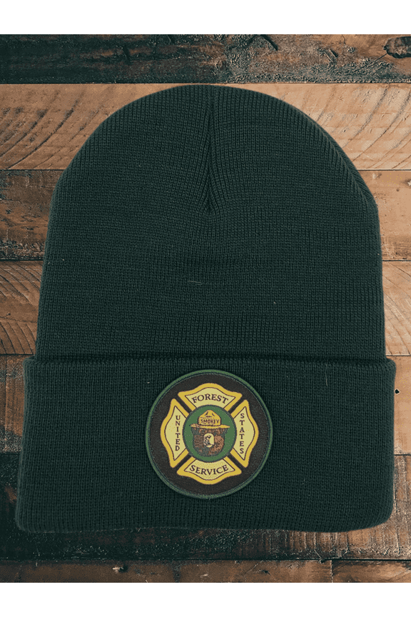 Smokey the Bear Forest Service Beanie - Forest Green