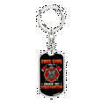 thumbnail image 1 of Smokin Hot Firefighter Girl Stainless Steel or 18k Gold Premium Swivel Dog Tag Keychain, 1 of 10