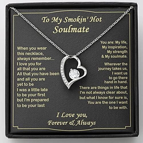 To my Smokin hot Soulmate Necklace, Birthday For Wife Anniversary From Husband, Wedding, Anniversary, Gift for Wife, Necklace for Wife, Forever Love Necklace I love you forever and always