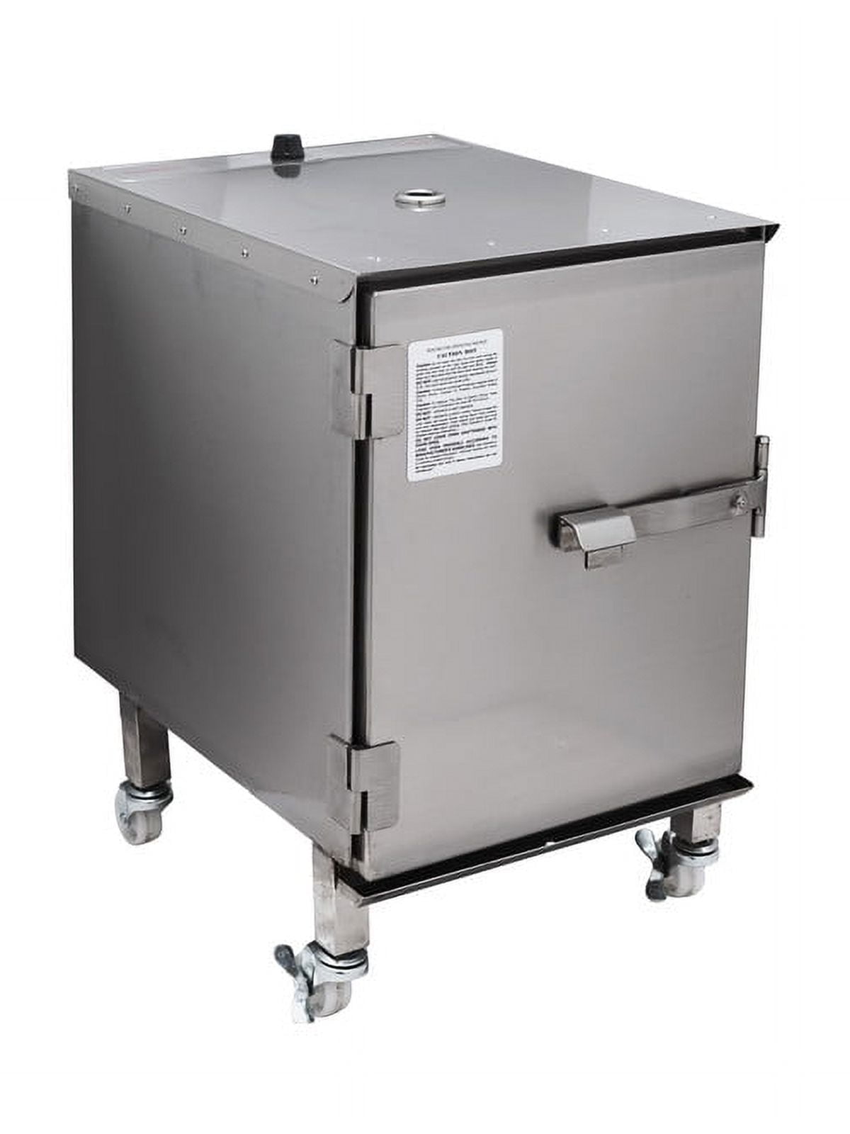 Compact Stainless Steel Electric Smoker with Wheels