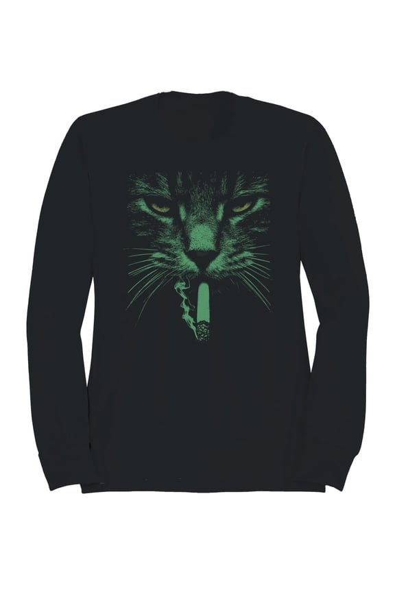 Smoking Cat Graphic Men's Sweatshirt