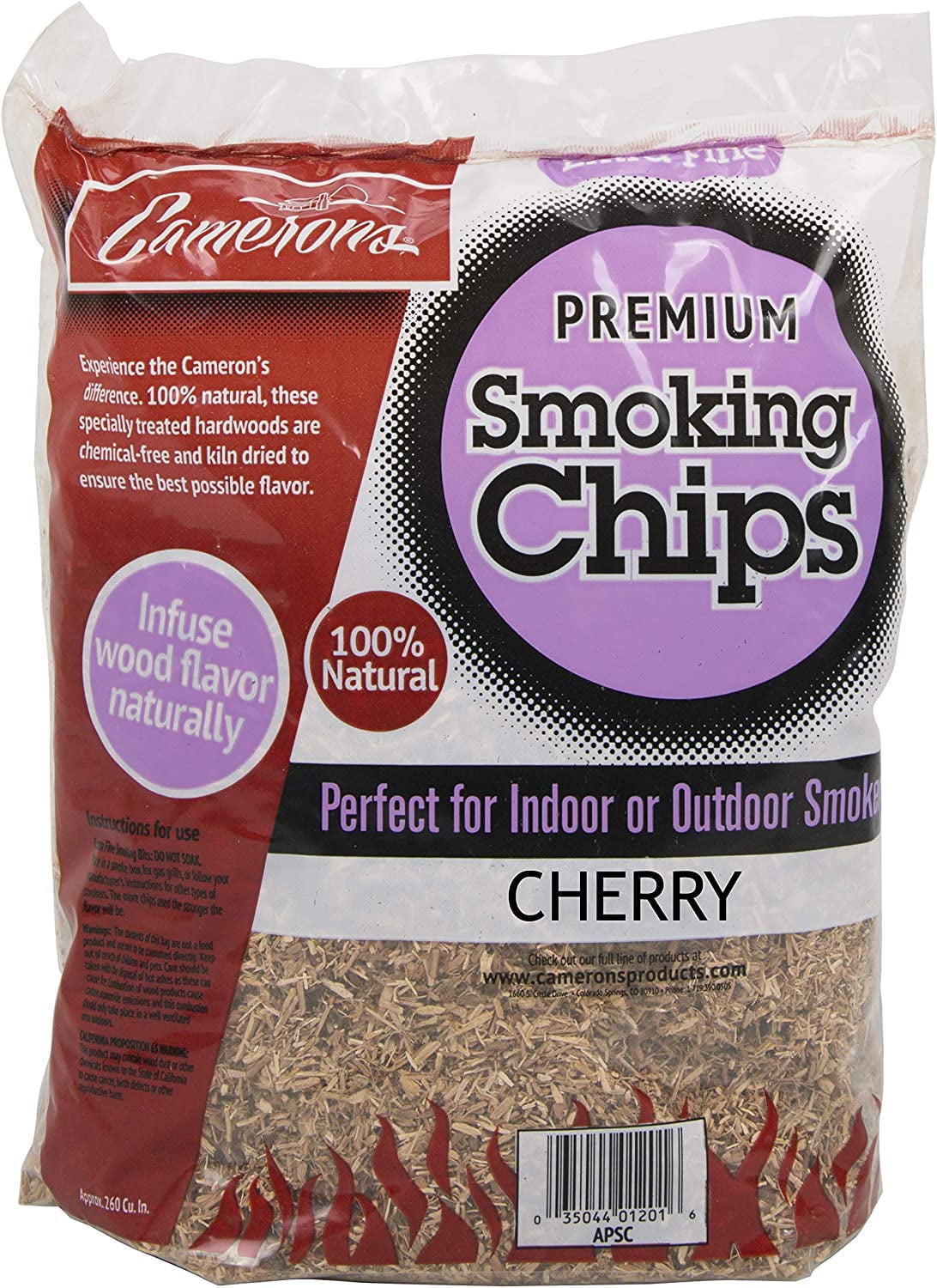 Smoking Chips (Cherry) Kiln Dried, 100 Natural Extra Fine Wood Smoker Sawdust Shavings