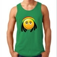 thumbnail image 1 of Smoking Funny Emoji Print DesignTank Top Mens Outfit Color Green X-Large, 1 of 2