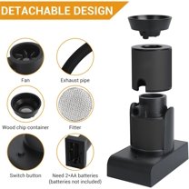 Smoking Gun - Portable Food Smoker,Wood Smoke infuser Kit,Cocktail Smoke Infuser, Kitchen Food Smoker Cold Smoke for Foods and Drinks, Wood Chips Included (Black)