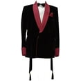 thumbnail image 1 of Smoking Jacket, Men Double Breasted Luxury Velvet Black Cigar Robe & Blazer for Dinner,Party,Wedding,etc, 1 of 5