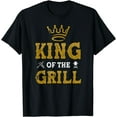 thumbnail image 1 of Smoking Meat BBQ Men Gift King Of The Grill Barbecue T-Shirt, 1 of 2