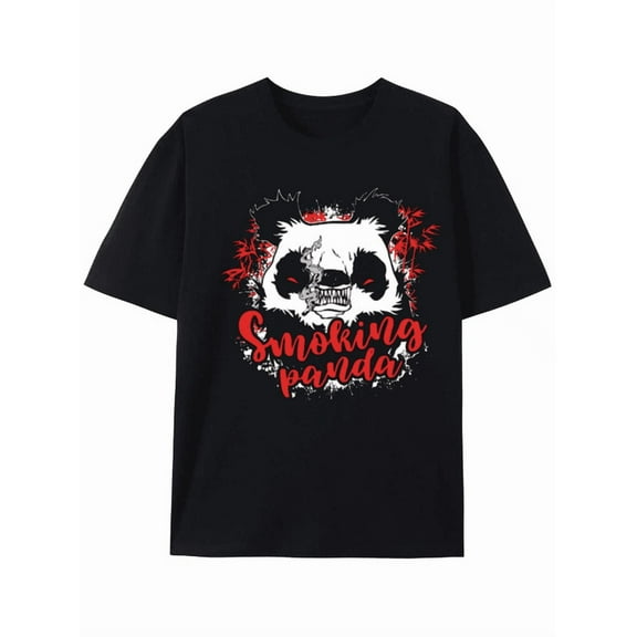 Smoking Panda Graphic Tee - Unique and Trendy Design