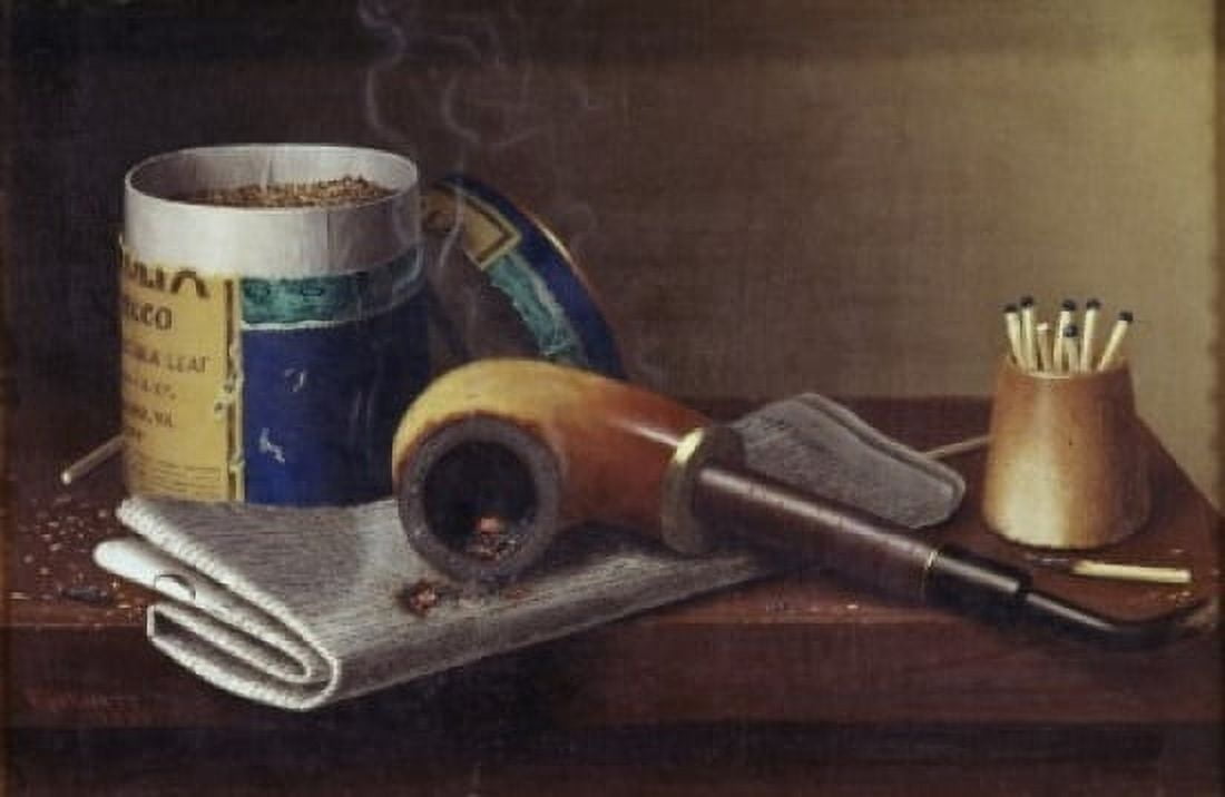 Smoking Scene William Michael Harnett (1848-1892 American) Canvas Art - William Michael Harnett (24 x 36)