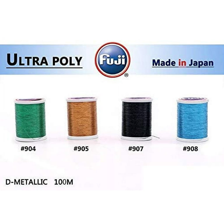 Smoking-sea Fuji D-Metallic Ultra Poly Rod Building Wrapping Whipping Thread - 100m (907 - Black)