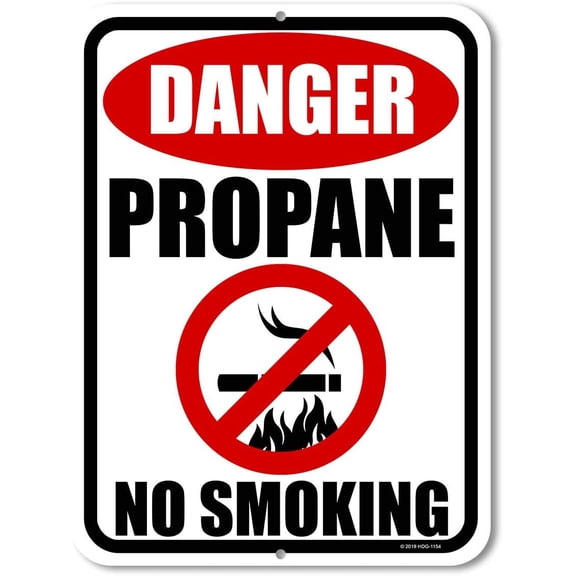 No Smoking Sign Danger Propane No Smoking 8"x12" inch Warning Sign sCommercial Safety Sign Shop Decor Funny Home Club bar Wall Art Decoration Retro Metal Tin Signs