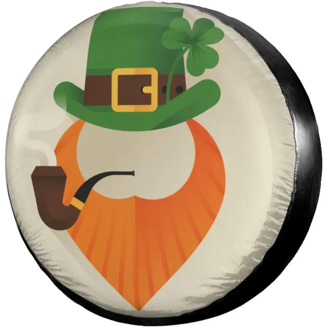 Smoking St. Patrick's Day Spare Tire Covers for RV Trailer SUV Truck
