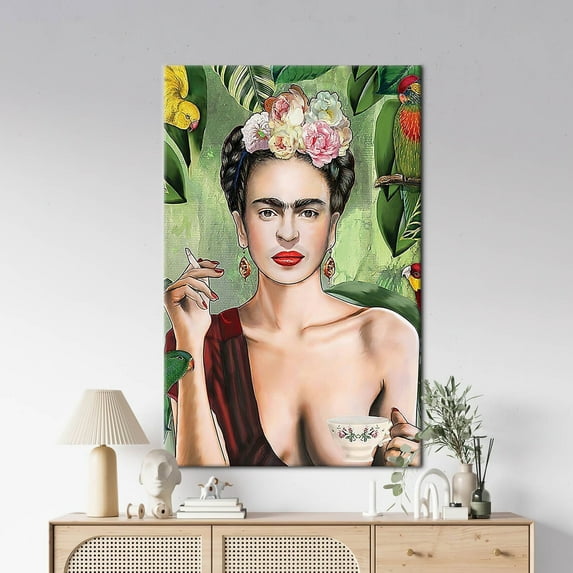 Smoking Wall Art, Woman Poster, Canvas Wall Art Art, Famous Printed, Wall Art Poster, Smoke Printed Canvas, Woman Printed, Canvas Wall Decor - Rolled Canvas