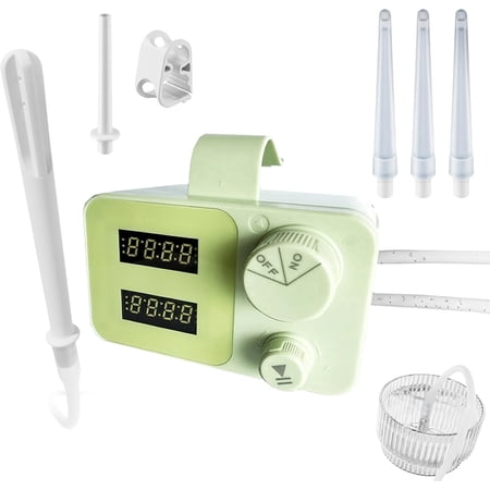 Smokitcen Electric Enema Kit with 5 Enema Tips, Adjustable Water Pressure, Dual LED Display Water Enema System for Home Use, Rechargeable, Easy Installation & Storage Bag