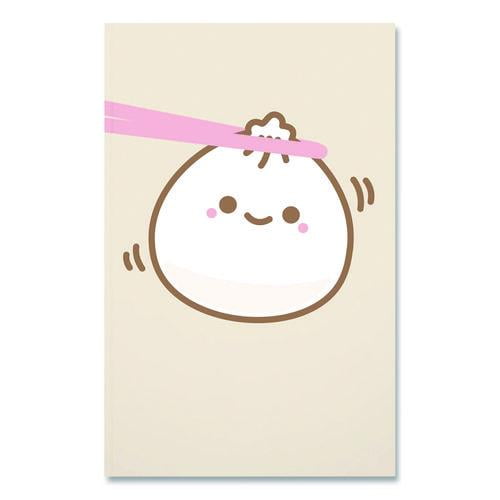 Smoko Lil B Dumpling Layflat Notebook, 1-Subject, Medium/College Rule, Tan/White/Pink Cover, (72) 8 | Bundle of 5