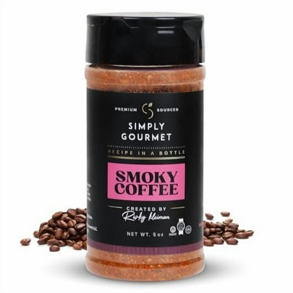 Smoky Coffee Spice 5oz Recipe in a Bottle Premium Blend Spice for Gourmet Cooking No-Addition Needed, Versatile Culinary Season Simply Gourmet by Rivky Kleiman
