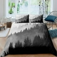 thumbnail image 1 of Smoky Mountain Duvet Cover Pine Trees Boys Landscape Quilt Cover Natural Scenery Art Dormitory Room ration King Size, 1 of 5