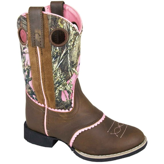 Smoky Mountain Girl's Ruby Belle Brown Distress/Pink Camo Western Boots 3468