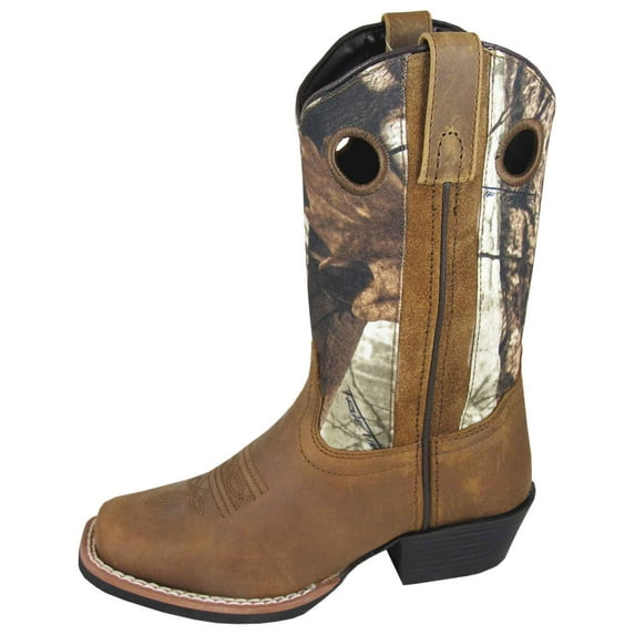 Smoky Mountain Kid's Mesa Brown Distress/Brown Camo Western Boots 3470
