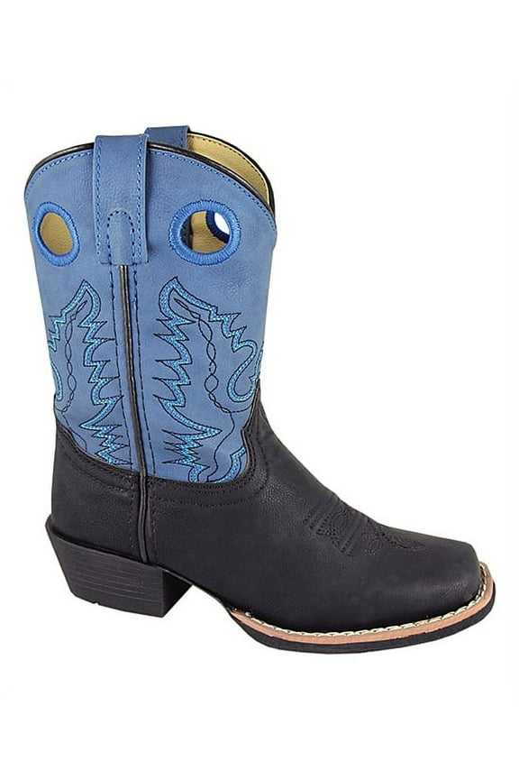 Smoky Mountain Kids Monterey Black and Blue Cowboy Boot