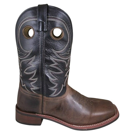 Smoky Mountain Men's Hudson Western Boot Broad Square Toe Brown 10.5 D(M) US