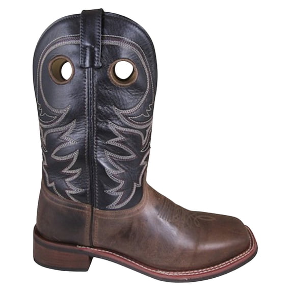 Smoky Mountain Men's Hudson Western Boot Broad Square Toe Brown 12 D(M) US