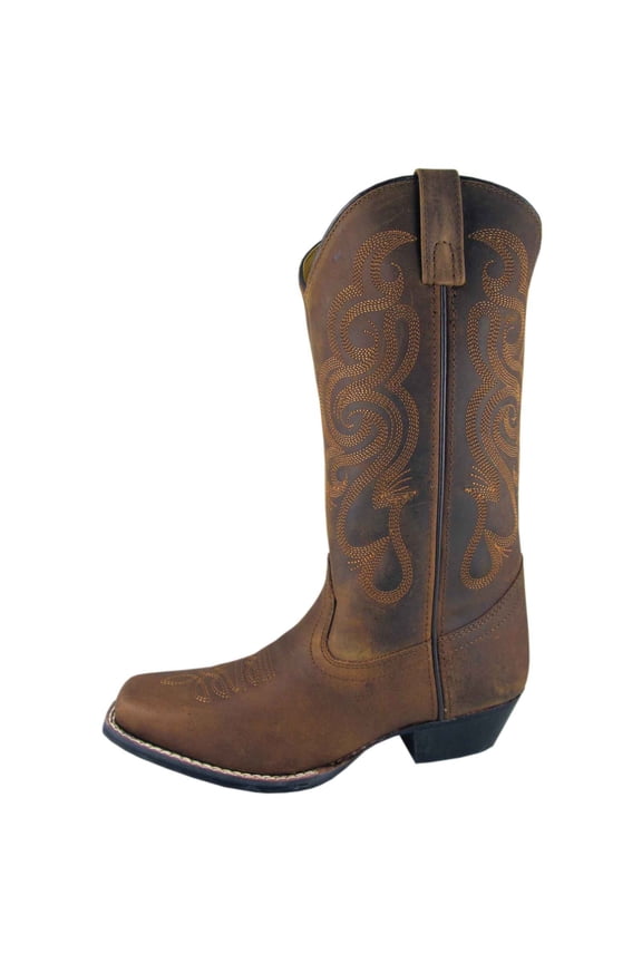 Ladies Lariat Square Toe Western Boots -6274 - Brown Oil Distress