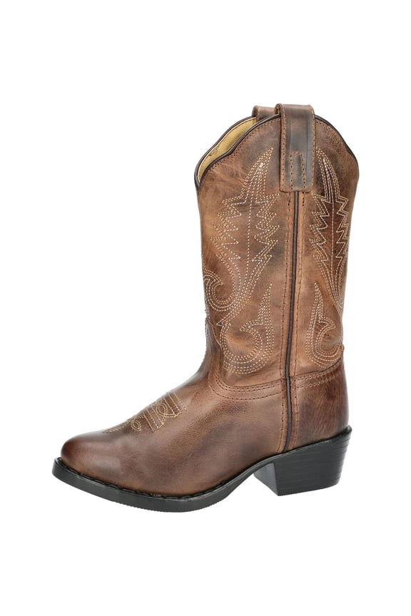 Smoky Mountain Western Boots Boys Annie Leather PVC Brown 3435C