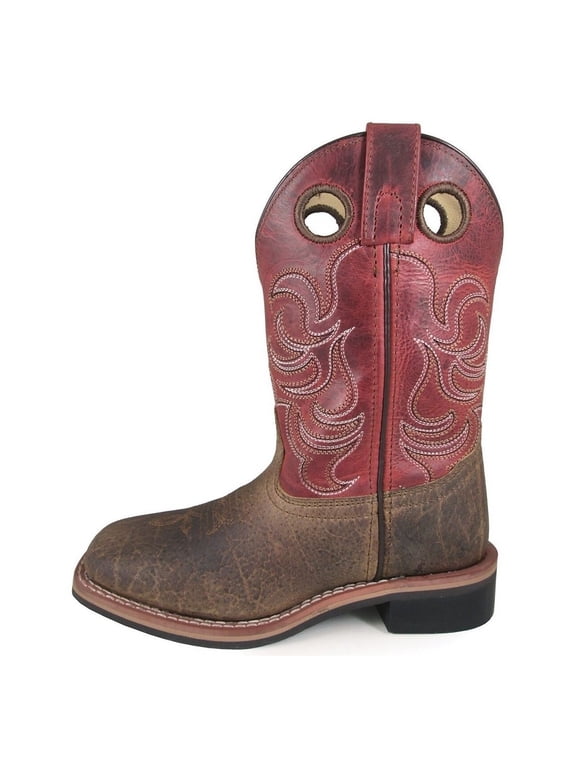 Smoky Mountain Western Boots Boys Jesse Pull On Brown Burnt 3919C