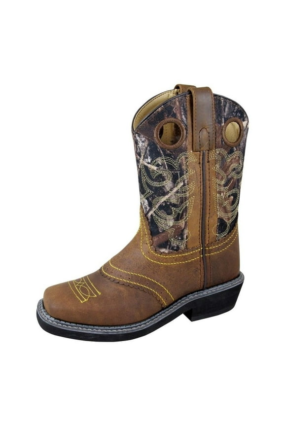 Smoky Mountain Western Boots Boys Pawnee Leather Crepe Brown 3350C