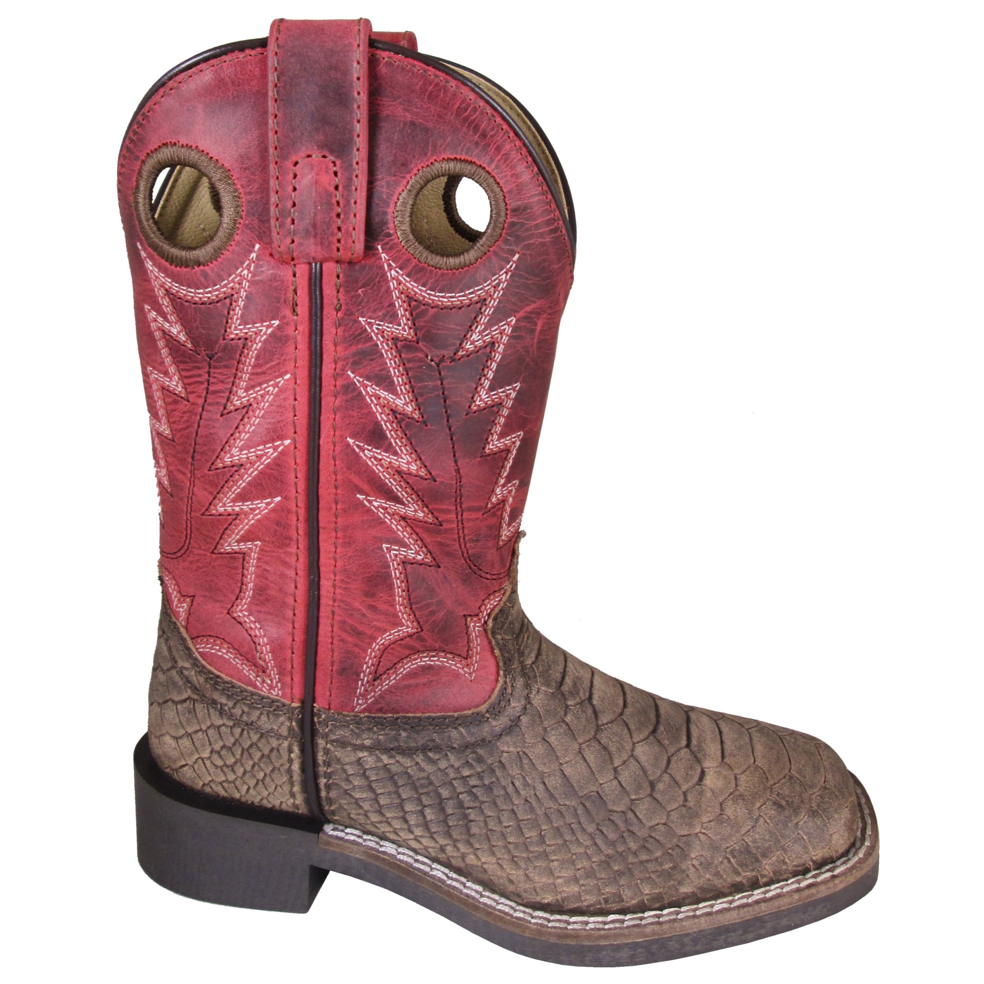 Wonder Nation Boys' Western Boots with Embroidery, Slip-On