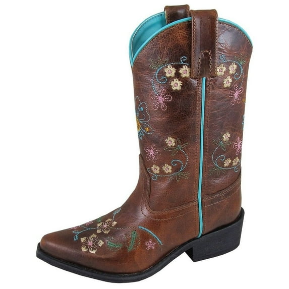 Smoky Mountain Western Boots Girls Florence Pull On Snip Brown 3861C