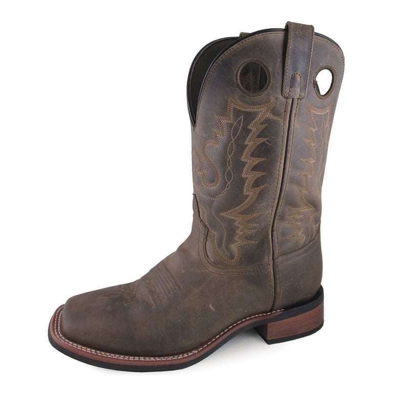 Smoky Mountain Boots Men\'s Size 9.5 Wide Brown Distressed Leather Cowboy Boots Smoky Mountain Kid main image 3