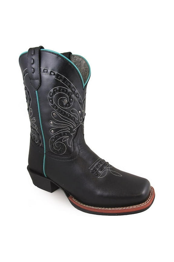 Smoky Mountain Womens Shelby Black Leather Cowboy Boots 6.5 M
