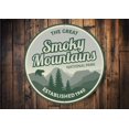 thumbnail image 1 of Smoky Mountains Park Novelty Decor, Metal Wall Sign - 12" Circle, 1 of 4