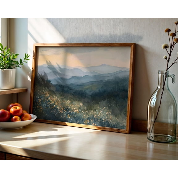 Smoky Mountains Spring Flowers Poster Appalachian Landscape, Poster Only
