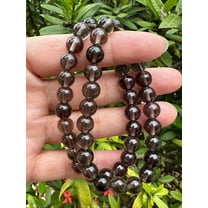 Smoky Obsidian Crystal Bead Bracelet 8mm, Wholesale Genuine Smoky Obsidian Stretch Gemstone Bracelet, Gift for Men & Women (1)