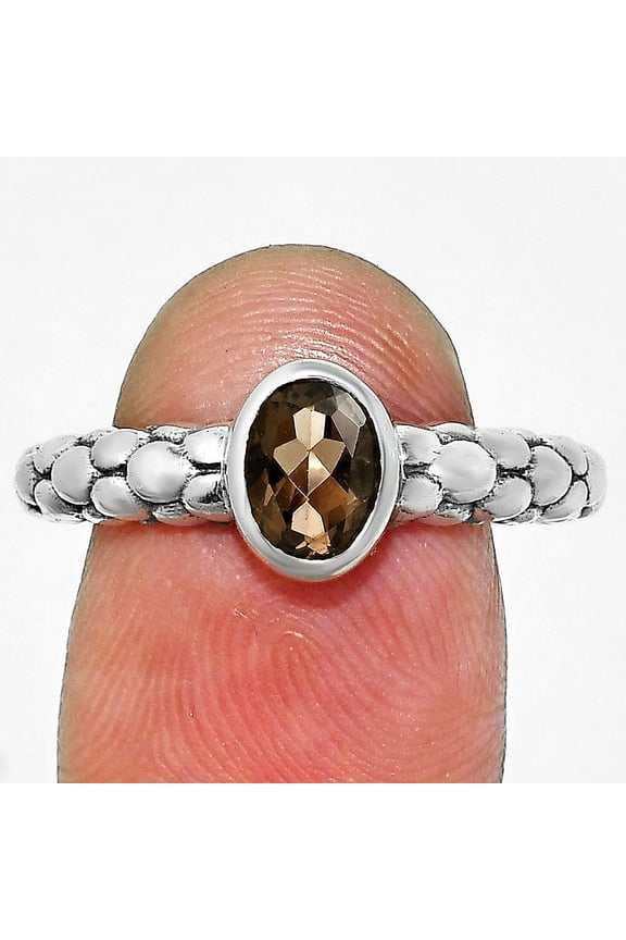 Smoky Quartz 925 Sterling Silver Ring s.8 Jewelry R-1730 AGR1023_D_8