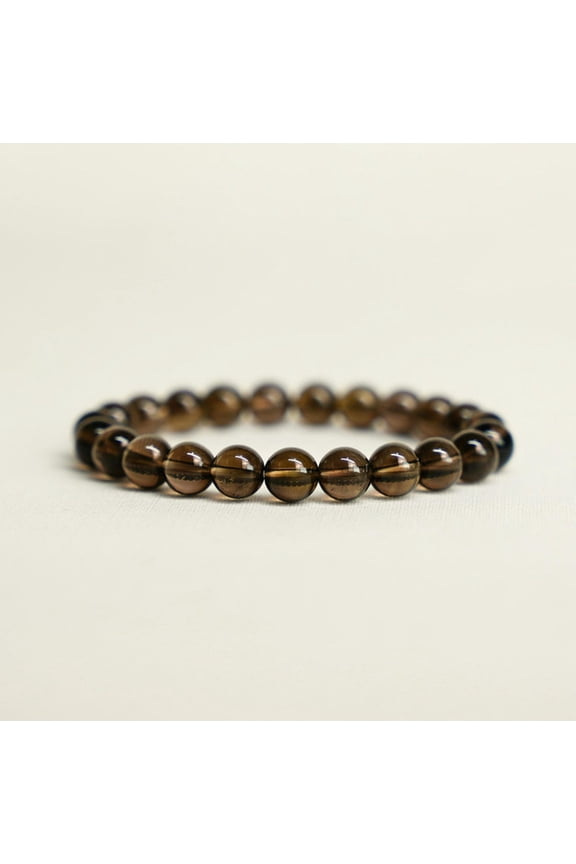 Smoky Quartz Bracelet For Grounding | Stone Beads Bracelet | Focus on Heart Chakra | Stunning Gem Patterns Tones | This Smoky Quartz bracelet is the perfect way to connect with the earths