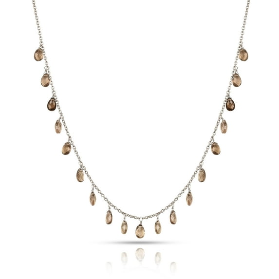 Smoky Quartz Dainity Layer Necklace Jewelry Gift For Women- Minimalist Birthstone necklace