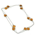 thumbnail image 1 of Smoky Quartz Gemstone Necklace Handmade Antique Design Chain Jewelry 36" CH 7224, 1 of 2