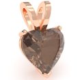 thumbnail image 1 of Smoky Quartz Heart Solitaire Pendant In 14k Rose Gold, 1 of 4