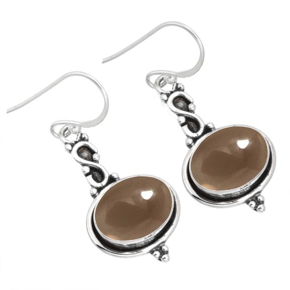 Smoky Topaz Women Jewelry 925 Sterling Silver Earring