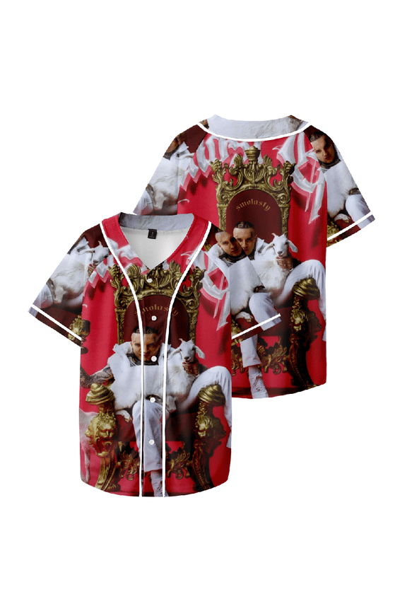 Smolasty Rapper Baseball Uniform Casual Fashion Short Sleeve Unique Baseball Clothes